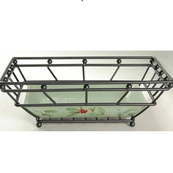 NWOT PFALTZGRAFF Winterwood Green Ceramic Bread Tray - Picture 4 of 4